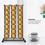 Black Color Chrome Plating Iron Coffee Capsule Storage Rack for Holding 42 Pieces Capsules
