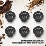 6Pcs Plastic and Stainless Steel Refillable Reusable Coffee Capsule Filters Baskets Replacement - Side View