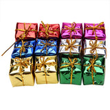 12PCS Gift Box Pendant Hanging Ornament for Christmas Tree Xmas Parties Decor - 45-Degree Angle
