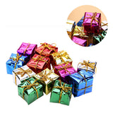 12PCS Gift Box Pendant Hanging Ornament for Christmas Tree Xmas Parties Decor - Close-Up Angle