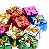 12PCS Gift Box Pendant Hanging Ornament for Christmas Tree Xmas Parties Decor