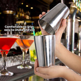 Stainless Steel Wine Cocktail Shaker Set Mixing Making Drinking Container Barware (800/600ml) - Rear View