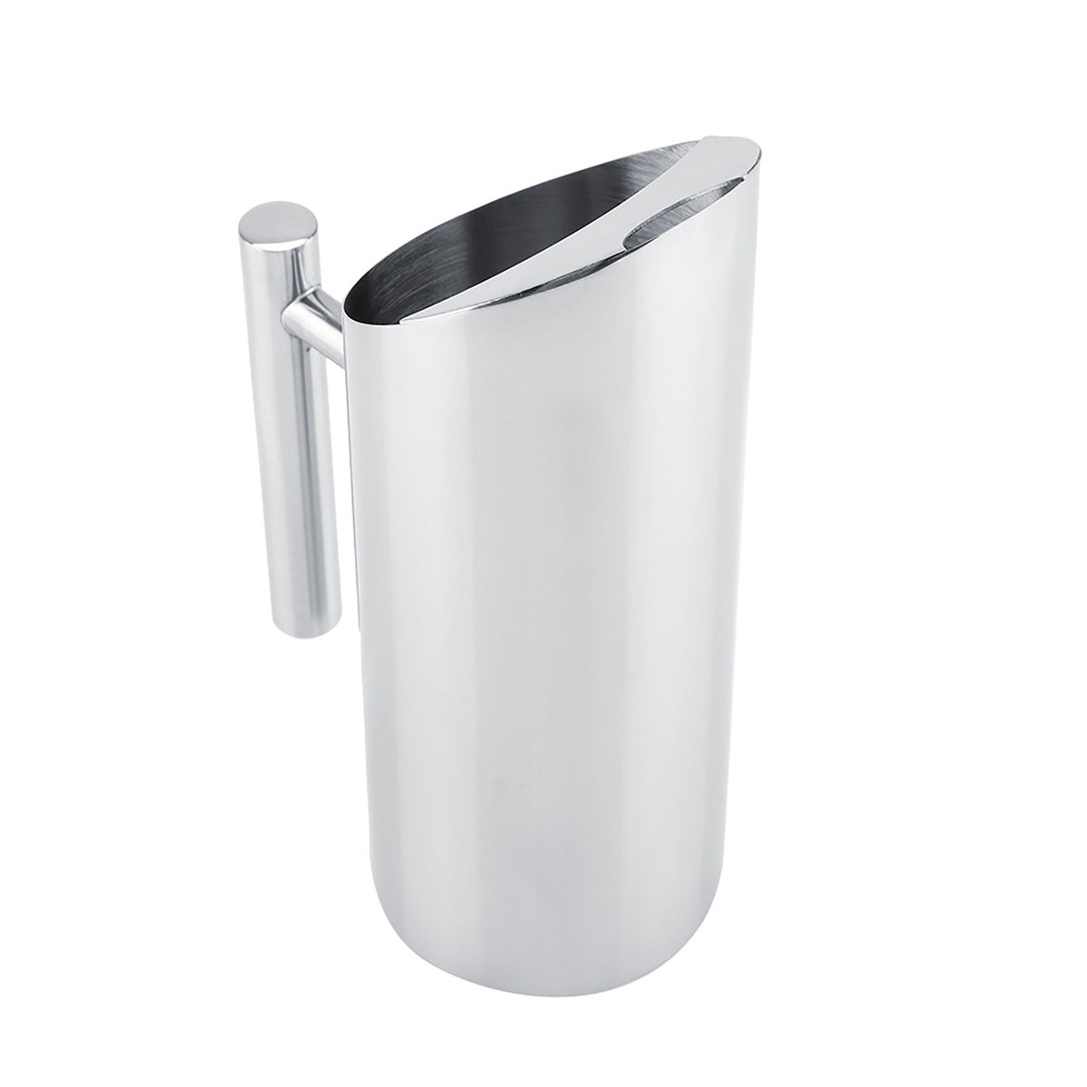 Stainless Steel Water Jug with Ice Guard Cold Drinking Pitcher Home Hotel Serving Tool (1.5L)