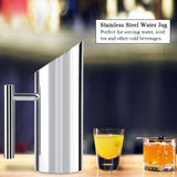 Stainless Steel Water Jug with Ice Guard Cold Drinking Pitcher Home Hotel Serving Tool (1.5L)