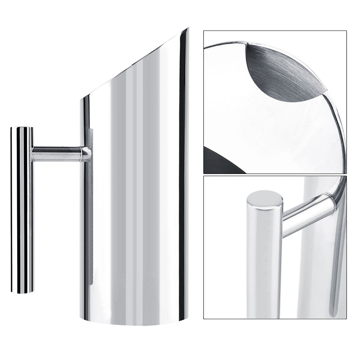 Stainless Steel Water Jug with Ice Guard Cold Drinking Pitcher Home Hotel Serving Tool (1.5L)