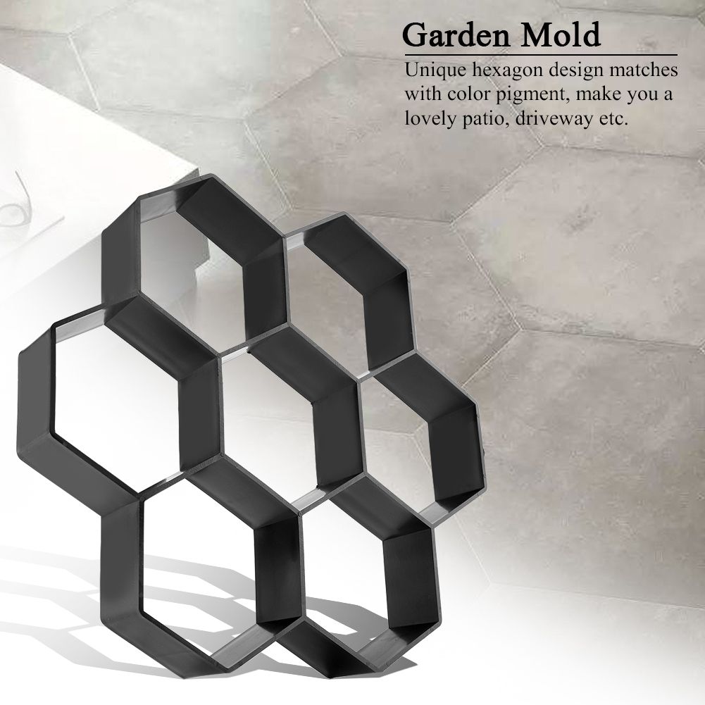 1Pc DIY Garden Path Maker Mold Concrete Stepping Stone Cement Paving Mould Brick