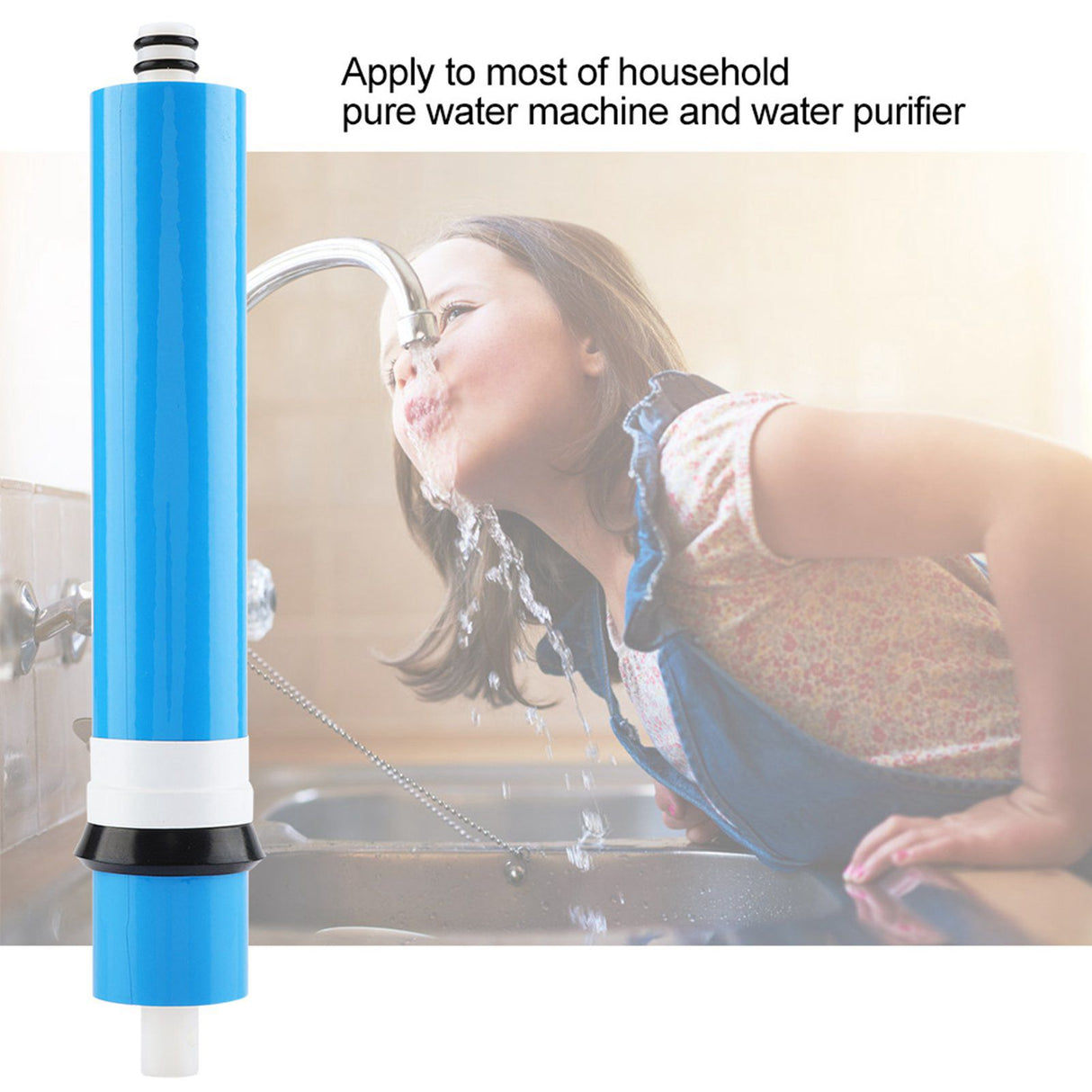 50GPD Reverse Osmosis Membrane RO Filter System Replacement for Household Pure Water Machine