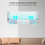 Anti wind Shield Air Conditioning Wind Shield Retractable Windshield Deflector Blue - Close-Up Angle