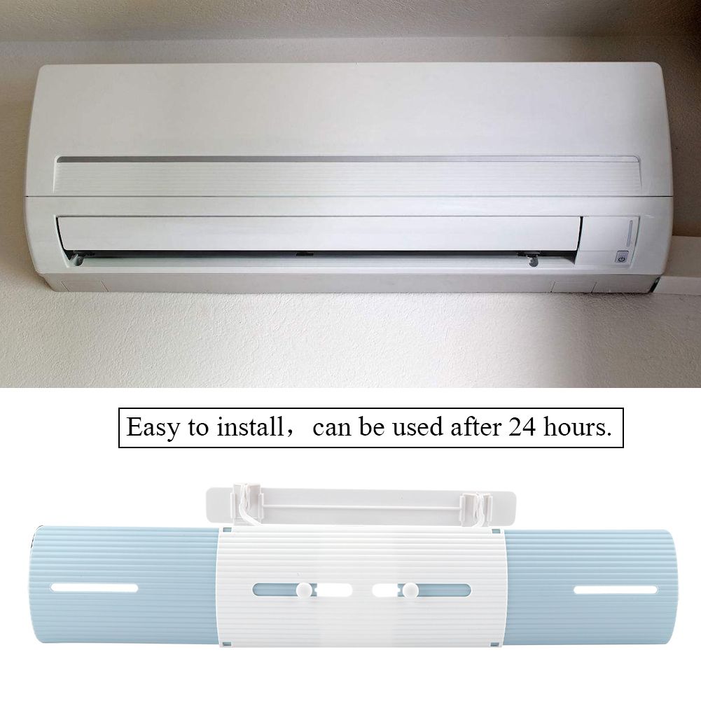 Anti wind Shield Air Conditioning Wind Shield Retractable Windshield Deflector Blue