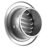 Stainless Steel Wall Air Vent Round Flat Grille Ducting Ventilation Cover Outlet Insect Mesh - 45-Degree Angle