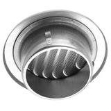 Stainless Steel Wall Air Vent Round Flat Grille Ducting Ventilation Cover Outlet Insect Mesh - Extra Image