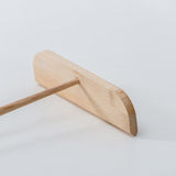 Small Bamboo Portable Washable Pancake Rake with Long Handle Cooking Tool - Close-Up Angle