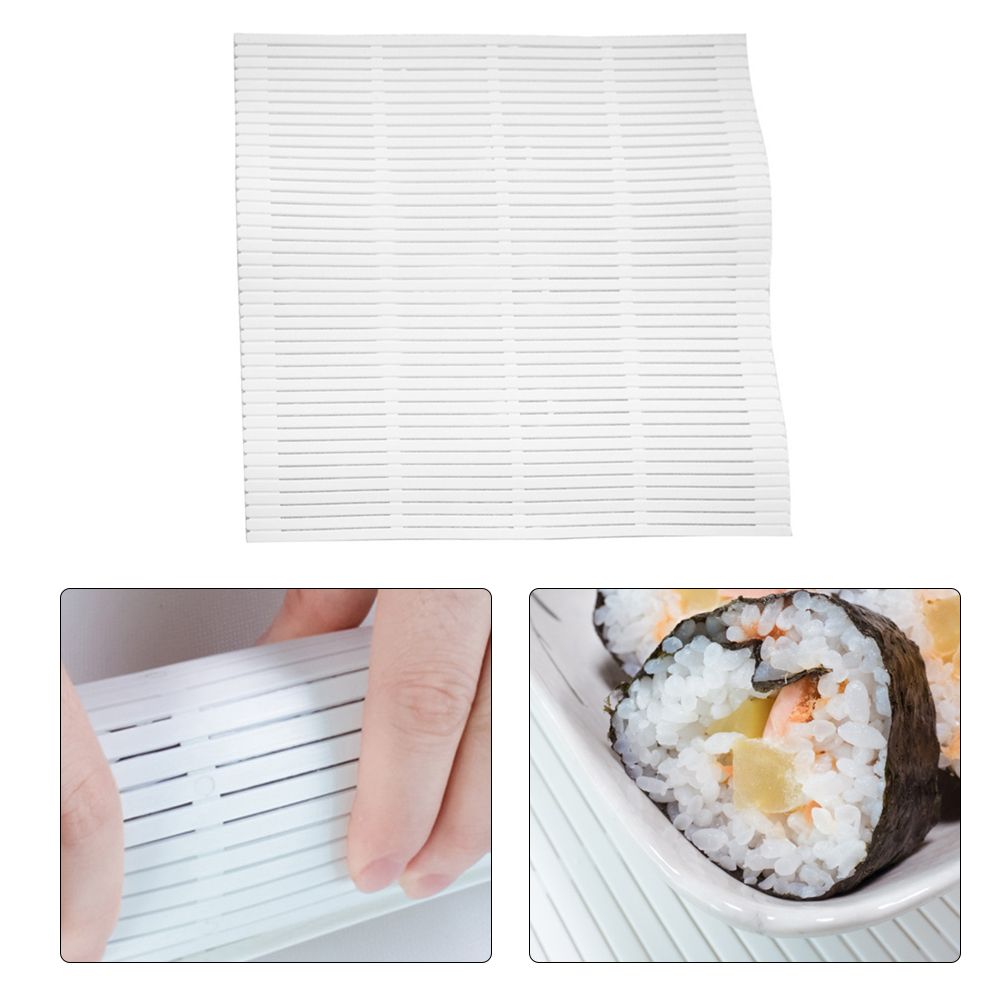 Nonstick Surface Sushi Roller Maker PP Plastic Rolling Mat Picnic Lunch Tool Washable Reusable
