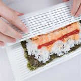 Nonstick Surface Sushi Roller Maker PP Plastic Rolling Mat Picnic Lunch Tool Washable Reusable - Rear View