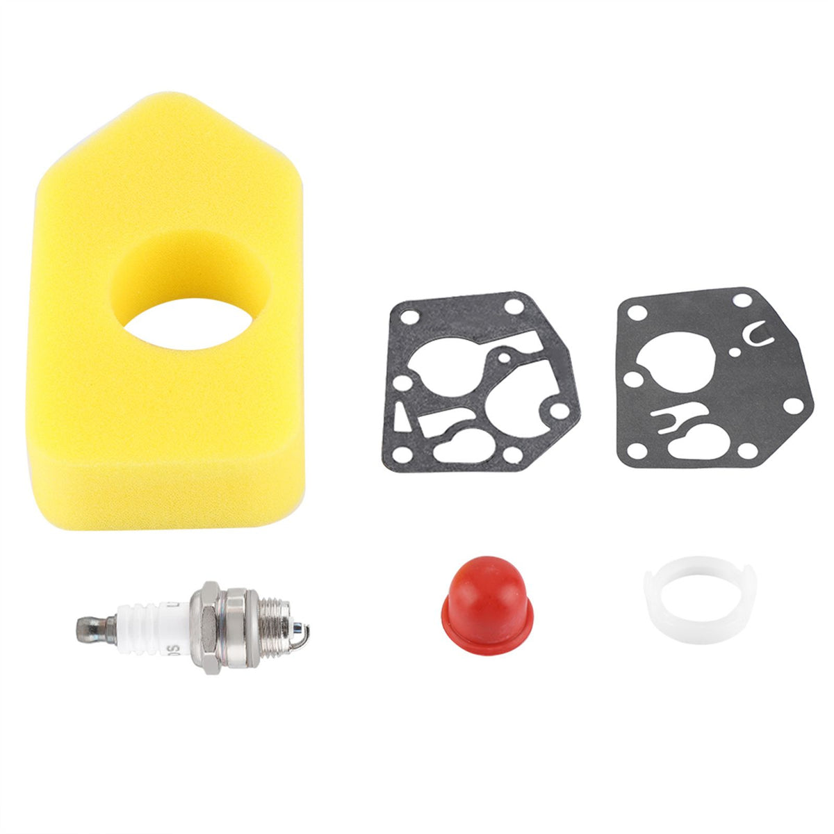 Carburetor Diaphragm Gasket Air Filter Spark Plug Kit for Briggs & Stratton Many Small Engines