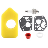 Carburetor Diaphragm Gasket Air Filter Spark Plug Kit for Briggs & Stratton Many Small Engines
