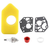 Carburetor Diaphragm Gasket Air Filter Spark Plug Kit for Briggs & Stratton Many Small Engines