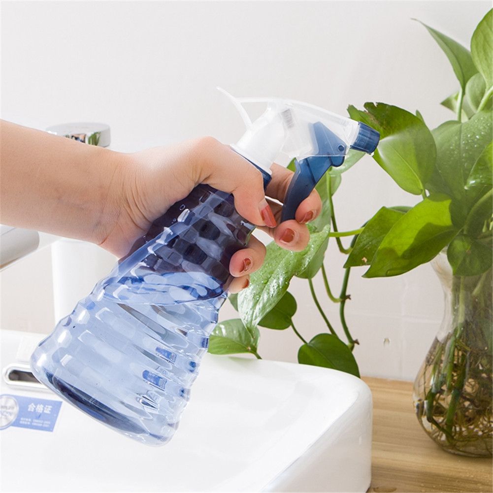 Watering Clean Spray Blue Bottle Transparent Plastic Hand Trigger Bottles for Garden(Tower)