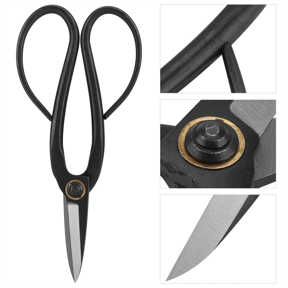 200mm Sturdy Steel Bonsai Scissors Pruning Shear Roots Branches Trimming Tool Garden Cutter