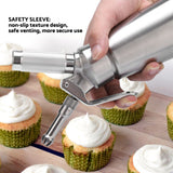 Stainless Steel Whipped Cream Dispenser Bundle With Three Nozzles 1000ml
