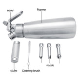 Stainless Steel Whipped Cream Dispenser Bundle With Three Nozzles 1000ml