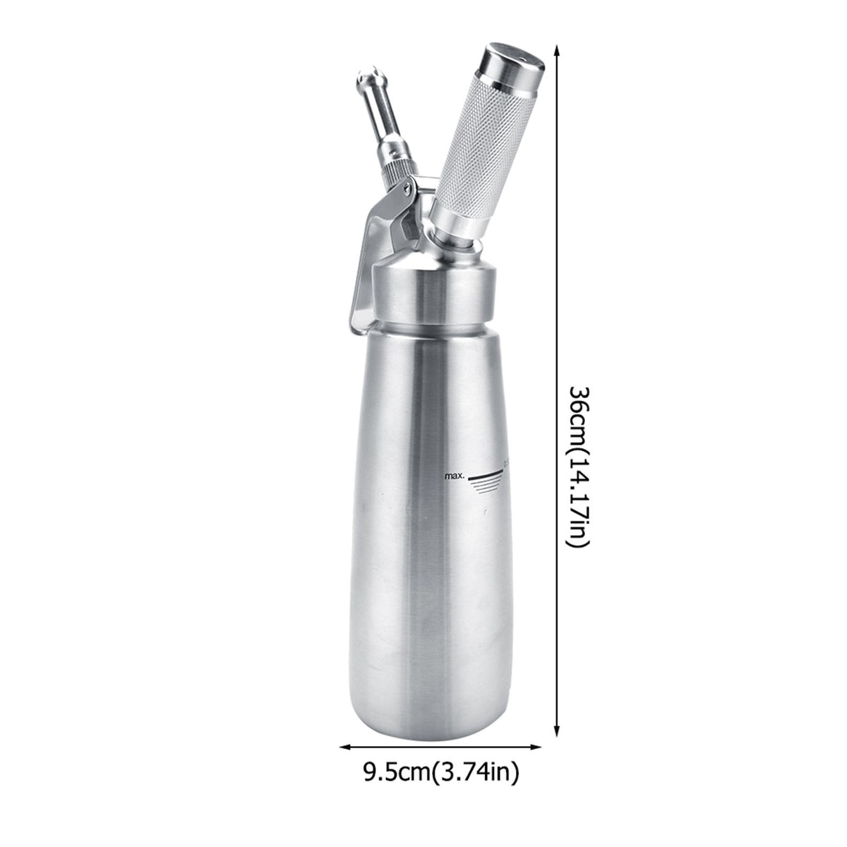 Stainless Steel Whipped Cream Dispenser Bundle With Three Nozzles 1000ml