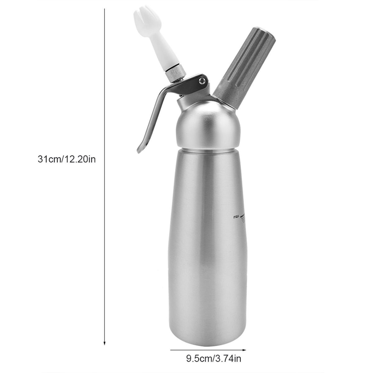 Aluminum Whipped Cream Dispenser Bundle With Three Nozzles Kitchen 1000ml