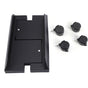Removable Computer Case Stand Holder Bracket Desktop Mainframe Storage Rack with Brake(Black)