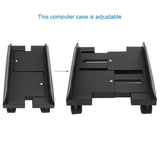 Removable Computer Case Stand Holder Bracket Desktop Mainframe Storage Rack with Brake(Black)