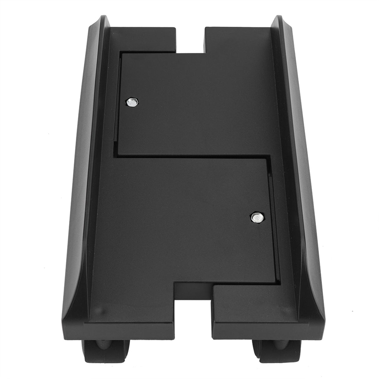 Removable Computer Case Stand Holder Bracket Desktop Mainframe Storage Rack with Brake(Black)