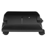 Removable Computer Case Stand Holder Bracket Desktop Mainframe Storage Rack with Brake(Black)