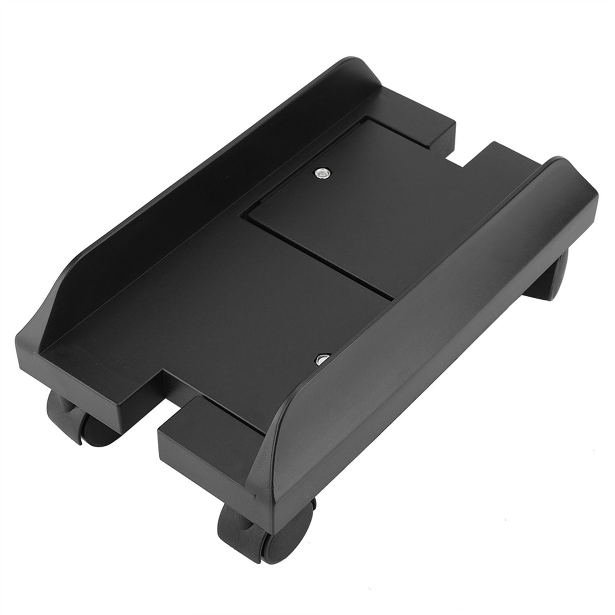 Removable Computer Case Stand Holder Bracket Desktop Mainframe Storage Rack with Brake(Black)