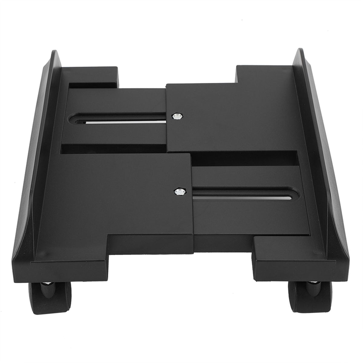 Removable Computer Case Stand Holder Bracket Desktop Mainframe Storage Rack with Brake(Black)