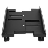 Removable Computer Case Stand Holder Bracket Desktop Mainframe Storage Rack with Brake(Black)