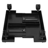 Removable Computer Case Stand Holder Bracket Desktop Mainframe Storage Rack with Brake(Black)