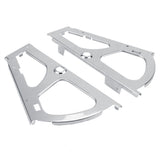 2Pcs Stainless Steel Shoes Drawer Cabinet Hinges Turing Rack Replacement Fittings(1 Layer) - Top-Down View