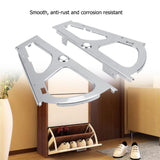 2Pcs Stainless Steel Shoes Drawer Cabinet Hinges Turing Rack Replacement Fittings(1 Layer) - Close-Up Angle