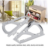 2Pcs Stainless Steel Shoes Drawer Cabinet Hinges Turing Rack Replacement Fittings(1 Layer) - Low Angle