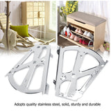 2Pcs Stainless Steel Shoes Drawer Cabinet Hinges Turing Rack Replacement Fittings(2 Layers) - Low Angle