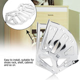 2Pcs Stainless Steel Shoes Drawer Cabinet Hinges Turing Rack Replacement Fittings(3 Layers) - Rear View