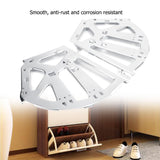2Pcs Stainless Steel Shoes Drawer Cabinet Hinges Turing Rack Replacement Fittings(3 Layers) - Close-Up Angle
