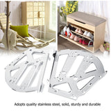 2Pcs Stainless Steel Shoes Drawer Cabinet Hinges Turing Rack Replacement Fittings(3 Layers) - Low Angle