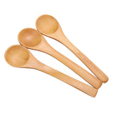 30pcs Mini Natural Wooden Children Spoon Kitchen Condiment Tool - Side View