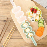 Rice Ball Mold Sushi Balls Maker Mould with Spoon Kitchen Cooking Tools Set for Baby(Beige) - Side View