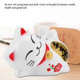 Solar Powered Adorable Lazy Lying Waving Beckoning Fortune Lucky Cat Car Accessories(#2) - Side View