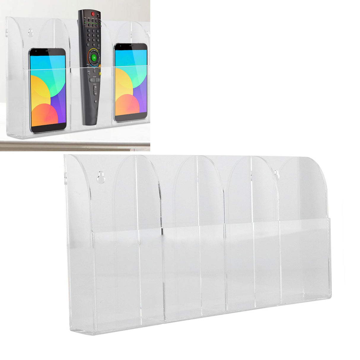 Acrylic Air Conditioner Remote Control Holder Case Storage Box Wall Mount