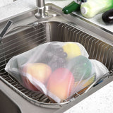 12Pcs Reusable Drawstring Mesh Bags Fruit Vegetable Sacks Storage Shopping Bag Toys Pouch - Low Angle