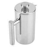 Double Walled Stainless Steel Coffee Maker French Press Tea Pot with Filter (800ML)