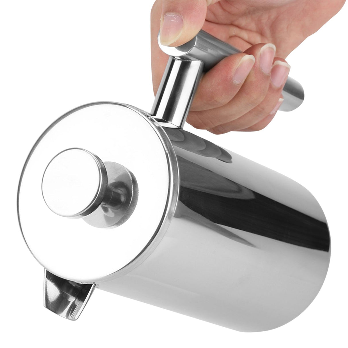Double Walled Stainless Steel Coffee Maker French Press Tea Pot with Filter (800ML)