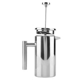 Double Walled Stainless Steel Coffee Maker French Press Tea Pot with Filter (1000ML)